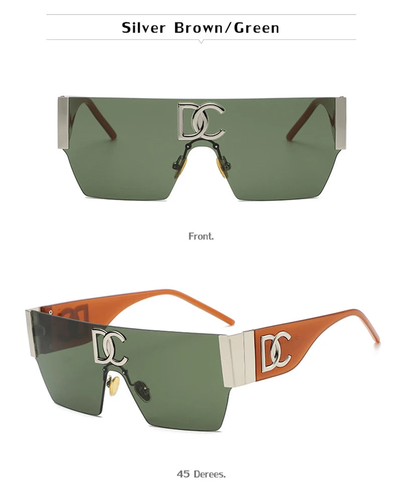 Neue 2024 Luxus Designer Square Sonnenbrillen Frauen Mode Trendy Punk Sonnenbrille Damen Farbverlauf Shades Brillen Oculos UV400