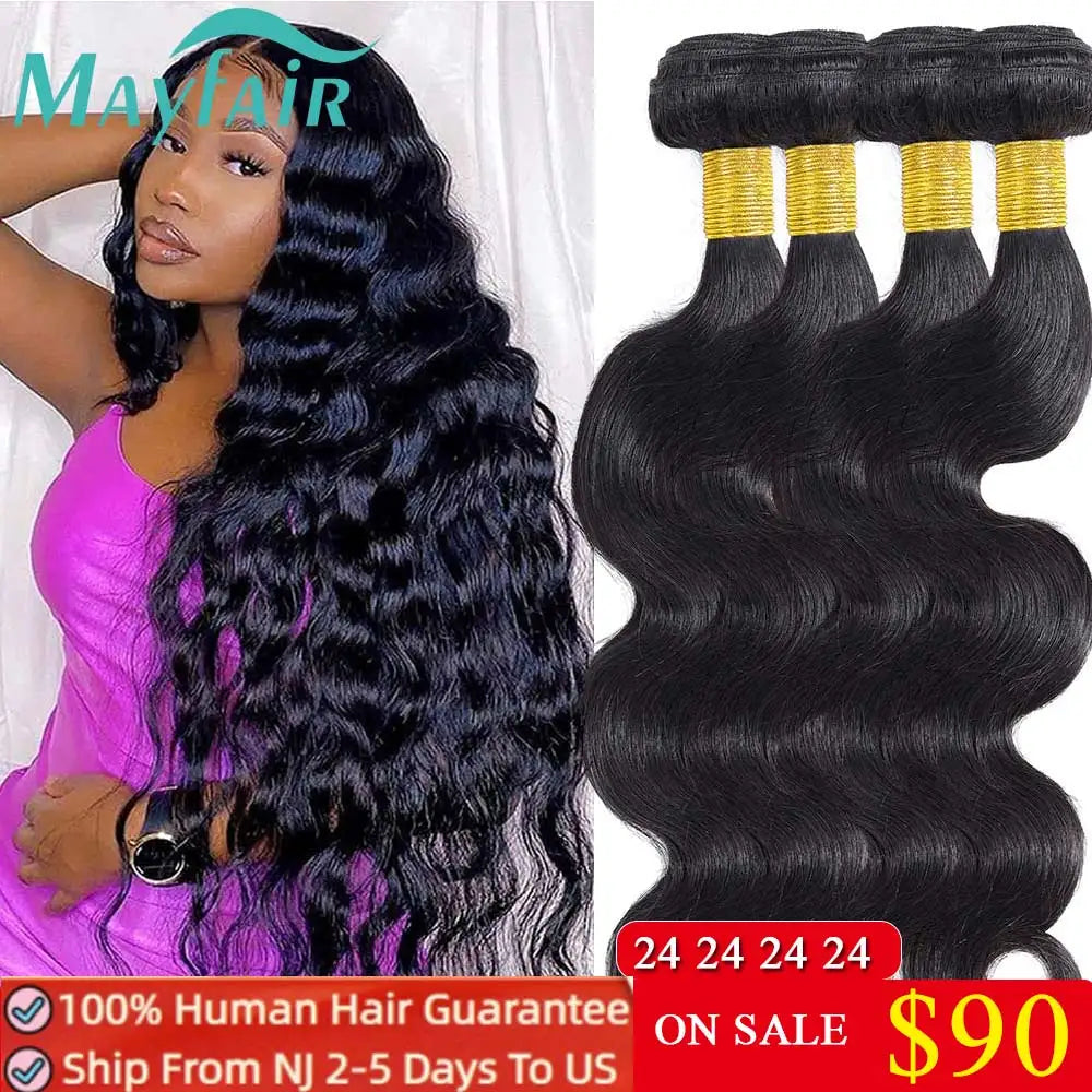 Brazilian Hair Weave Bundles Loose Body Wave 28 30 32" 1 3 4 Bundles Virgin Remy Human Hair Bundles Raw Hair Extensions Tissage