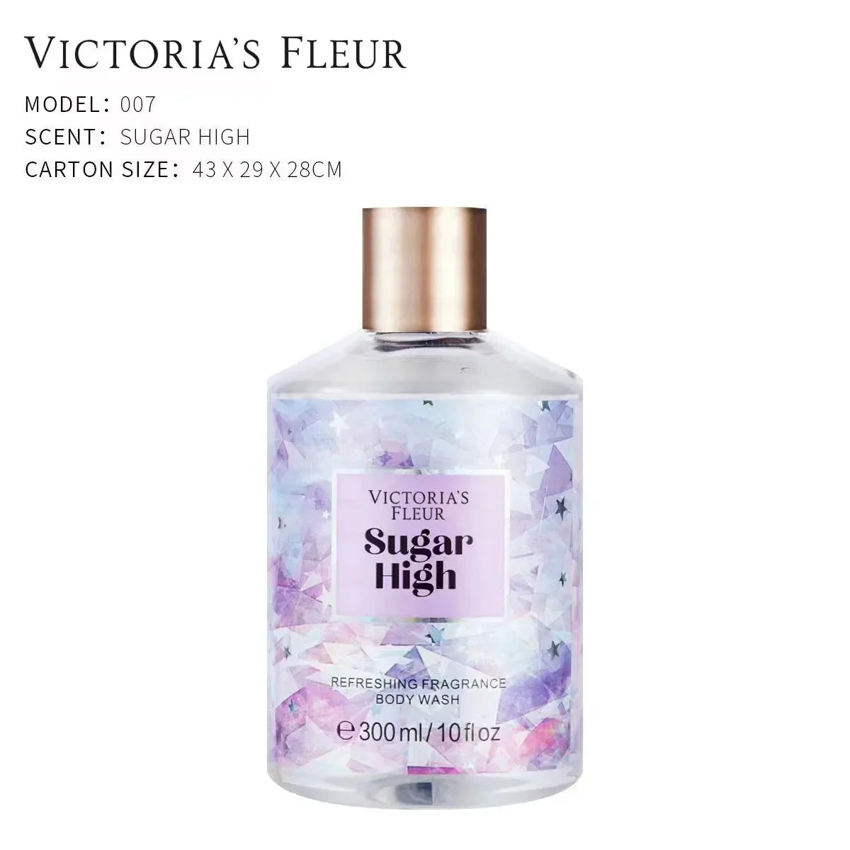 Victoria fragrance shower gel lasting fragrance secret language of love Moisturizing&oil controlling deep cleaning