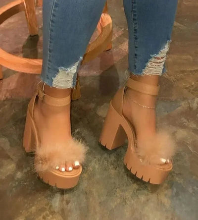 Designer Neue Sexy Mode Damen Sandalen Sommer Diamant Fischmund Muffin Plateau High Heels Freizeit Pantoffeln Damenschuhe
