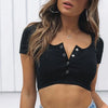 Women ladies Short Sleeve Crop top elegant Plain basic debardeur femme Tank Party bodycon bandage stretch Vest Tee tunique femme