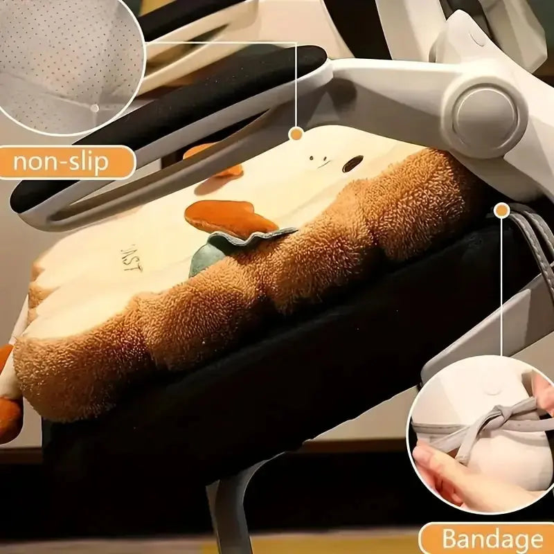 1 Stück Simulation Brot Toast Kissen Gefüllt Memory Foam Kissen Sofa Stuhl Dekor Sitzkissen Niedliche Studenten Stuhlauflage