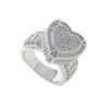 Full Micro Paved CZ Hollow Heart Ring High Quality Iced Out Bling Cubic Zirconia For Women Girlfriend Valentines Finger Jewelry