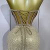 Sparkly Sequins Diamond Birthday Party Two Piece Set Evening Dress 2025 Women Sexy Singer Dancer NightClub Bar Performan Costume