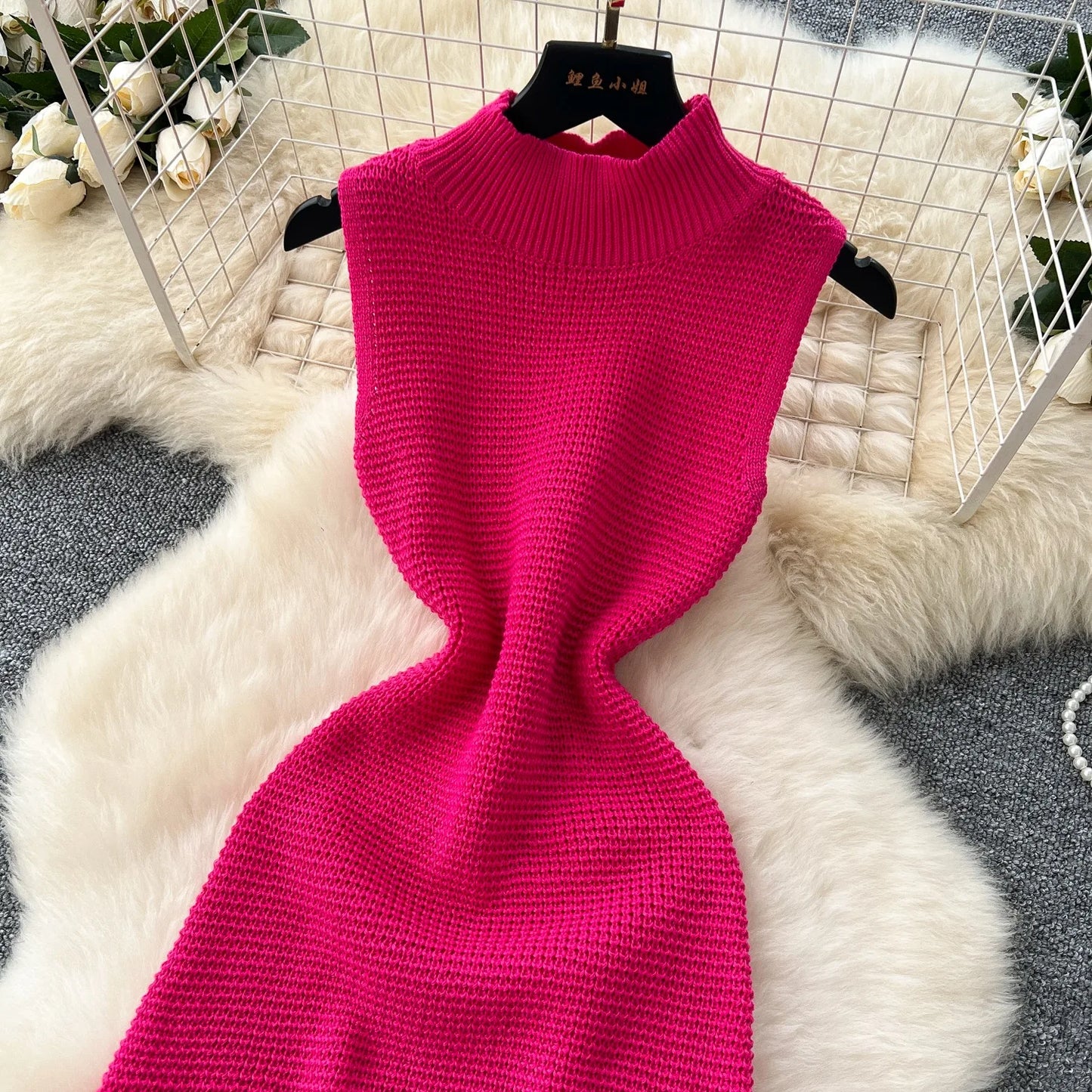 YuooMuoo Chic Fashion Sexy Package Hips Knitted Mini Dress 2026 New Summer Sleeveless Tassels Bodycon Party Dress Beach Vestidos