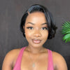 Kurze Bob Perücke Pixie Cut Perücke Glatte Echthaarperücken 13x4 Transparente Lace Front Perücke Für Frauen Highlight Glatte Pixie Cut Perücke