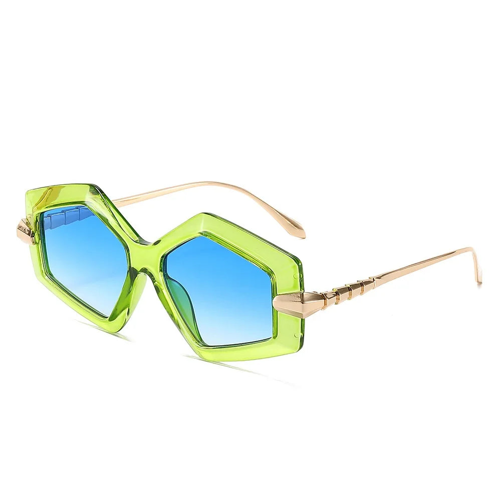 Neue einzigartige Damen-Fashion-Sonnenbrillen, Retro-Unikat-Gläser, spezielle Brillen, UV400, Herren-Punk, Oversize-Sonnenbrillen, UV400