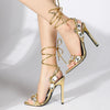 Liyke Sexy Knöchelriemen Vergoldete Sandalen Damen Party Nachtclub Stripper Heels Hohe Qualität Kristall Diamant Spitz Zehe Hochzeitsschuh