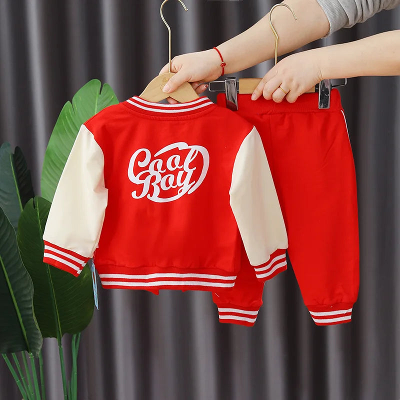 New Kids Baseball Clothing Suit Boys Girls Casual Sports Sets Coat Pants tripartite Spring Autumn Thin Baby Tracksuit Outfits
