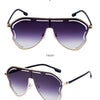 Oversized Hollow One-Piece Sunglasses Women Big Frame 2024 Luxury Brand Special-Shaped Sun Glasses For Ladies Eyewear Shades