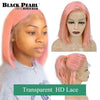 Black Pearl Ginger Lace Front 100% Human Hair Quality Wigs Glueless Wig Short Straight Bob Wig Lace Front Human Hair Wig