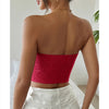 Summer Y2K Women's Sexy Twist Front Asymmetrical Hem Strapless Bandeau Crop Top Casual Tube Tops for Party Club Night Clothes