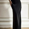 Wolfeel Freizeit Satin Damenrock Frühling Sommer Mode Locker Hoher Bund Maxi Röcke Elegant Einfacher Satin-Fischschwanzrock