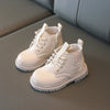 Autumn Winter Kids Boots Warm Plush Boys Toddler Girls Boots Fashion Leather Children Casual Shoes Boys Girls Boots for Kids