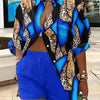 2025 Spring Autumn Casual Woman Sets Fashion Shirt Printed Button Shirt&Shorts Streetwear Shorts Pant Outfit Suit Two Piece Set