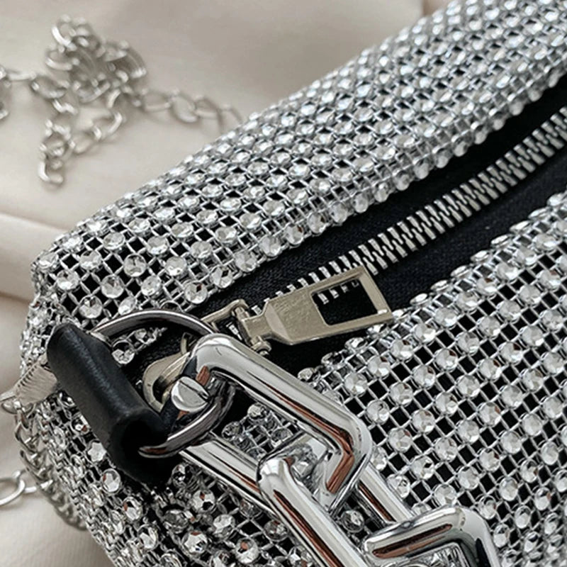 Women's bag 2024 New Rhinestones Handbags  for Women Bags Diamonds Shoulder Bag Purse Ladies Female Crossbody Bag Shining Bag