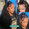 13x6 13x4 Deep Wave Frontal Wig Eng anliegend Transparent 30 Zoll Unsichtbarer Riemen 360 Full HD Lace Front Perücke Klebefreie Echthaarperücke