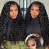 40 Inch Curly Lace Front Wig Water Wave 13X6 Hd Lace Frontal Wig Deep Wave Human Hair Wig 250 Density Preplucked Brazilian Hair