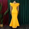 Elegant Long Dresses for Women Off the Shoulder Short Sleeve Mermaid Floor Length Luxury Female Birthday Party Dinner Dress Robe