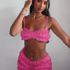 Dulzura Women'S 2 Piece Pleats Shorts Set Sleeveless Strappy Crop Tops And Sexy Shorts Matching Set Party Club