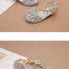 Girls Leather Shoes High Heeled for Wedding Party Glitter Rhinestone with Bow-knot Kids Dress High Heels Pendant Bling Sparkling