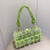 Abendtasche mit Strasssteinen, silberne, handgefertigte Handtasche mit Kristallbesatz für Damen, Geldbörsen und Handtaschen, luxuriöse Designer-Banketttasche