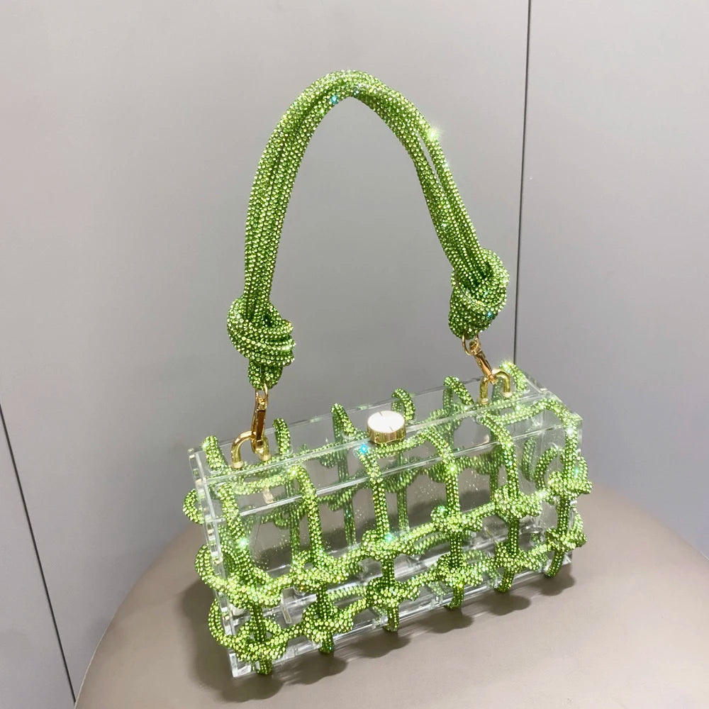 Abendtasche mit Strasssteinen, silberne, handgefertigte Handtasche mit Kristallbesatz für Damen, Geldbörsen und Handtaschen, luxuriöse Designer-Banketttasche