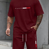 Men's Tracksuit 2 Piece O-neck Short Sleeve Shirt Shorts Set Men's Running Suit Plus Size T shirts Man Clothing Summer T-shirt