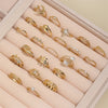 Silver Color Geometric Knuckle Rings Set For Women Eye Cross Sun And Moon Leaf Charm Finger Ring Female Boho Party Jewelry