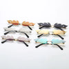 Fashion Fire Flame Sunglasses Women Men Rimless Wave Sun Glasses UV 400 Eyewear Luxury Trending Narrow Sunglasses