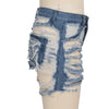 New Ripped Denim Shorts Women Bottoms Female Jeans High Waist Holes Tassel Classic Denim Shorts Close-Fitting Pants Fashion