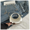 New Gold Silver Fashion Acrylic Moon Women's Handbags Luxury Ladies Clutch Bags Dinner Bag with chain 2024