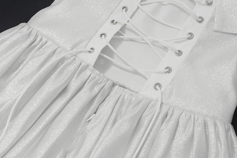 Elegantes trägerloses Korsett-Minikleid schulterfrei glänzende Kleider glitzerndes rückenfreies Roben-Ballkleid Geburtstag Abendparty Cocktail