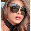 Fashion Model Ocean Gelb Quadratische Sonnenbrille Damen Luxusmarke Oversized Shades Perle Chic Sonnenbrille für Damen Herren Oculos
