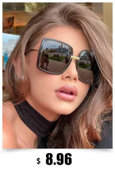 Fashion Model Ocean Gelb Quadratische Sonnenbrille Damen Luxusmarke Oversized Shades Perle Chic Sonnenbrille für Damen Herren Oculos