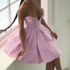 Mingmingxi Summer Wedding Guest Dresses for Women 2024 New Arrivals Purple Corset Sexy Dress Mini Elegant Fit and Flare Dress