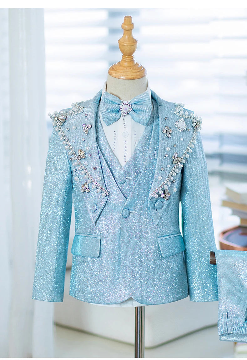 Baby Boy Suit Children's Piano Performance Evening Dress Blazers Sets Boys Suits For Weddings Traje De Niño Para Bautizo A3742
