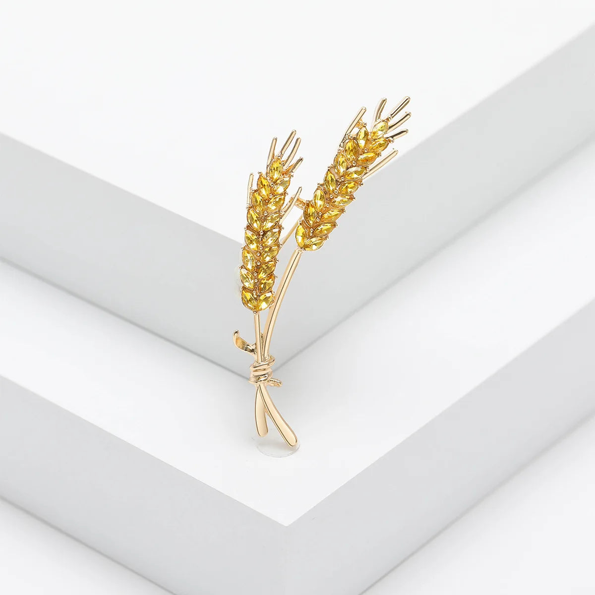 Dmari Women Brooches Korean Fashion Style 3-Color Rhinestone Ear of Wheat Lapel Pins Luxury Jewelry Accessories For Clothing