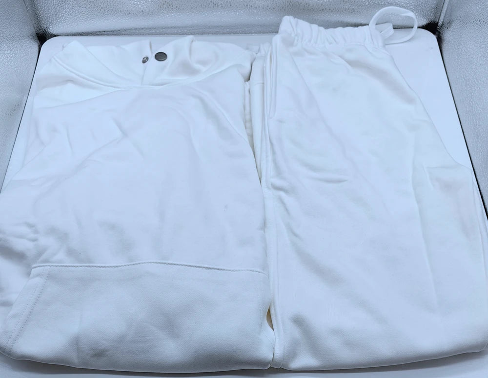 Men's Thick Cotton Training Sets Hoodie Casual Sports Pullover Hooded 2-piece Top with Pants Sweatshirts Gym Running Tracksuits