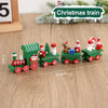 Weihnachten Holzeisenbahn Frohe Weihnachten Dekorationen für Zuhause 2024 Weihnachtsbaumschmuck Navidad Noel Kindergeschenk Frohes Neues Jahr 2025