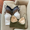 Knitted Binder Chest Woman Tops Spaghetti Strap Corset Crop Camis With Built in Bras Korean Fashion Woman Vest Camisole