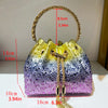 Handhabung Strasssteine Abend-Clutch-Tasche Geldbörsen und Handtasche Luxus Designer Umhängetasche Glänzende Kristall-Clutch-Geldbörse Eimer-Tasche
