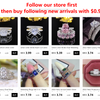 2023 New Luxury Silver Color Luxury Big Wedding Rings Set for Bridal Women Engagement Finger Party Gift Designer Jewelry R4428