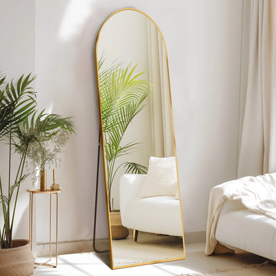 JHK Ganzkörperspiegel 150x40cm Stehspiegel Wandspiegel mit Standfuß Aluminiumrahmen für Badezimmer Schlafzimmer