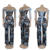 Two Pieces Women Pant Sets Print Matching Set Drawstring Pockets Sleeveless Top Elastic Waist Pants Slim Fit Casual 2026 Spring