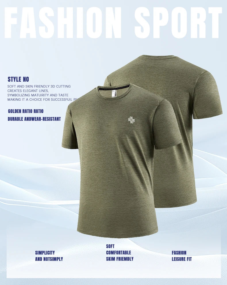 SBWL Fashion football style men's outdoor running fitness loose short sleeve T-shirt Breathable quick drying casual Gym Tops