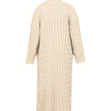 Plus Size Fall and Winter New 2023 Women's Solid Color Cardigan, Casual Knit Cardigan with Pockets Commuter Style Sweater XL-5XL