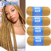 4er-Pack brasilianisches Wollhaar, synthetische Häkelhaarextensions für Frauen, afrikanisches Haargarn zum Flechten von senegalesischen Twists, Kunsthaar