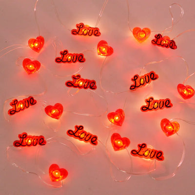 2M 20LED Lichterkette „Love Heart“ Valentinstag Romantische Dekoration Lichterkette für Hochzeits-Heimdeko Valentinstagsgeschenk