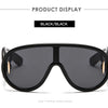 New Fashion Personality Hip Hop Cool Cyberpunk Sunglasses with Large Frame UV400 Anti UV Eyeglasses Oculos De Sol Feminino